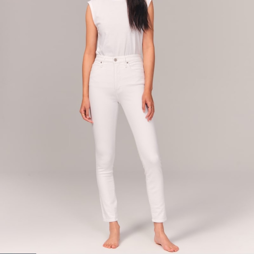 A&F Ultra high waist skinny ankle jeans
